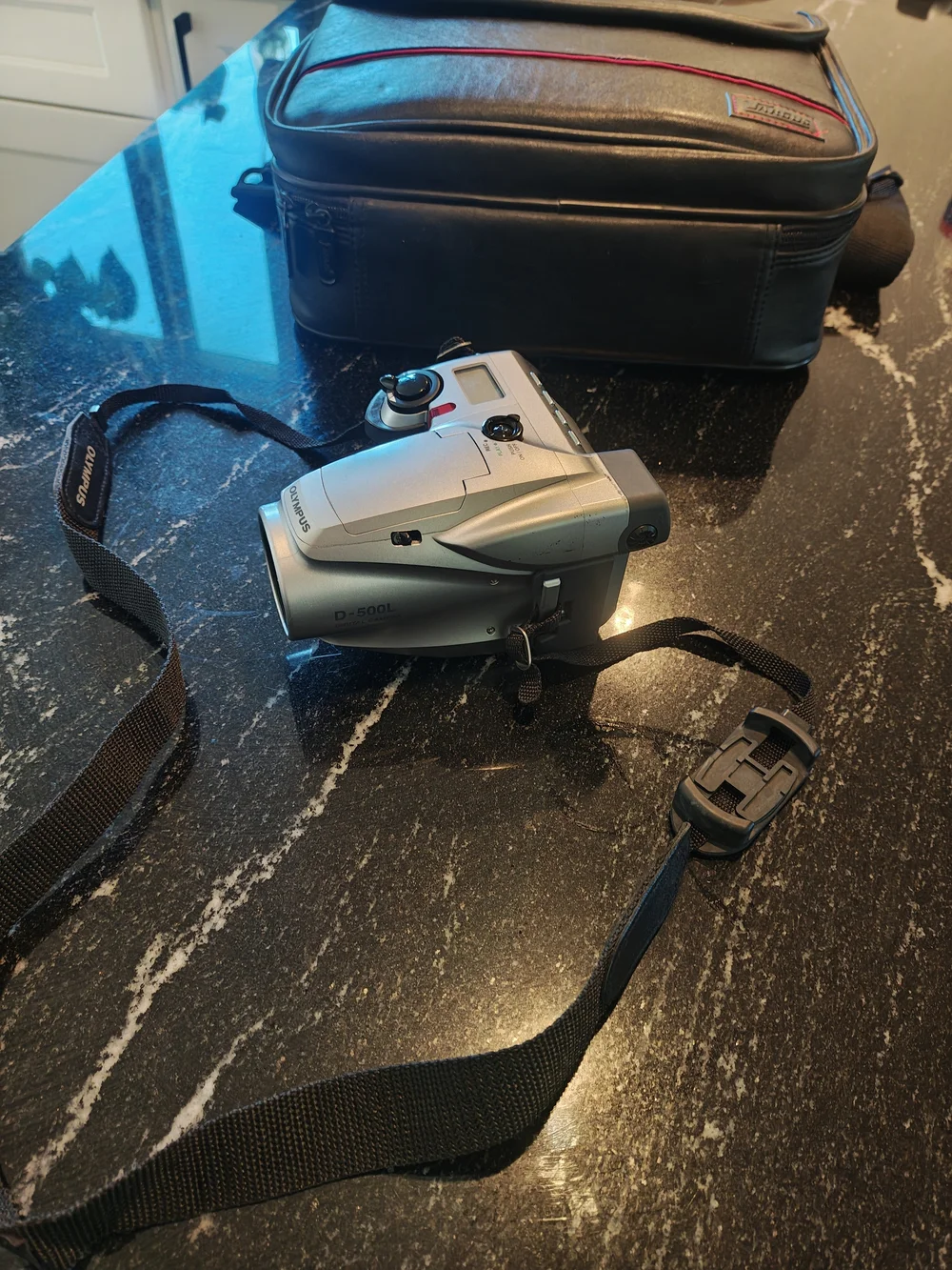 Olympus Silver Digital Camera with Carrying Case